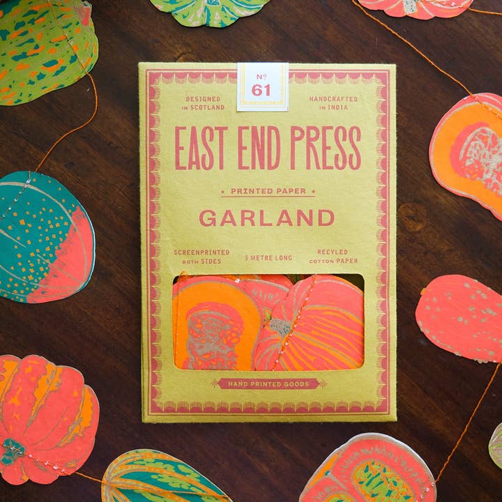 East End Press - Wholesale Bunting/Garland - Squashes Sewn Garland10