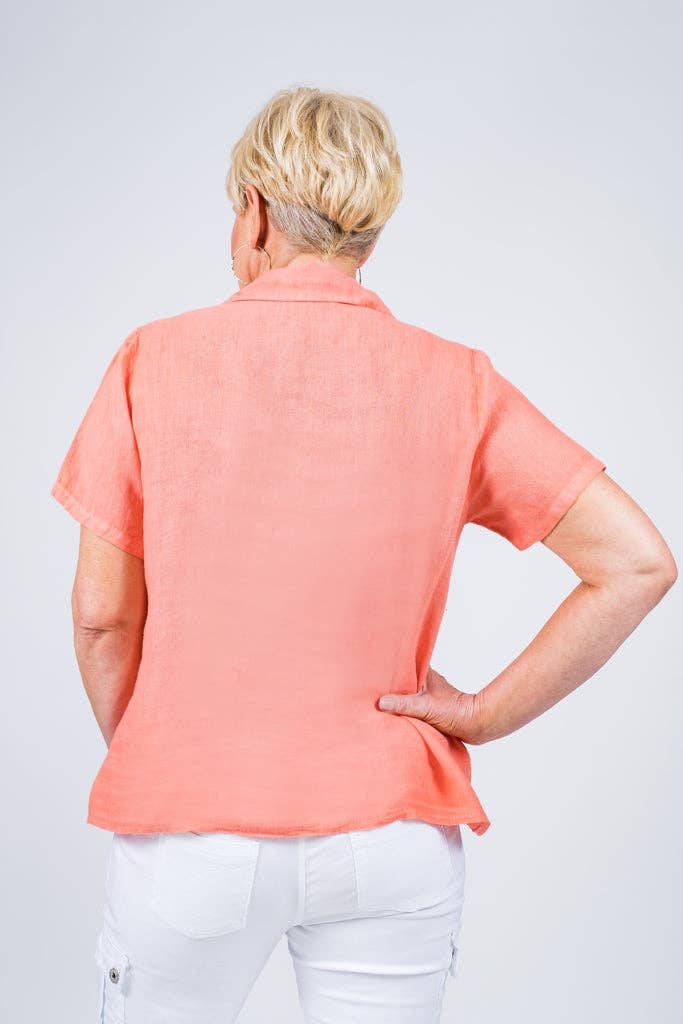 TINA Stephens Italy/Tees By Tina – Engroshandel Skjorte med buttondown – til kvinder – Alorah Darted knap ned skjorte (BSS186)18