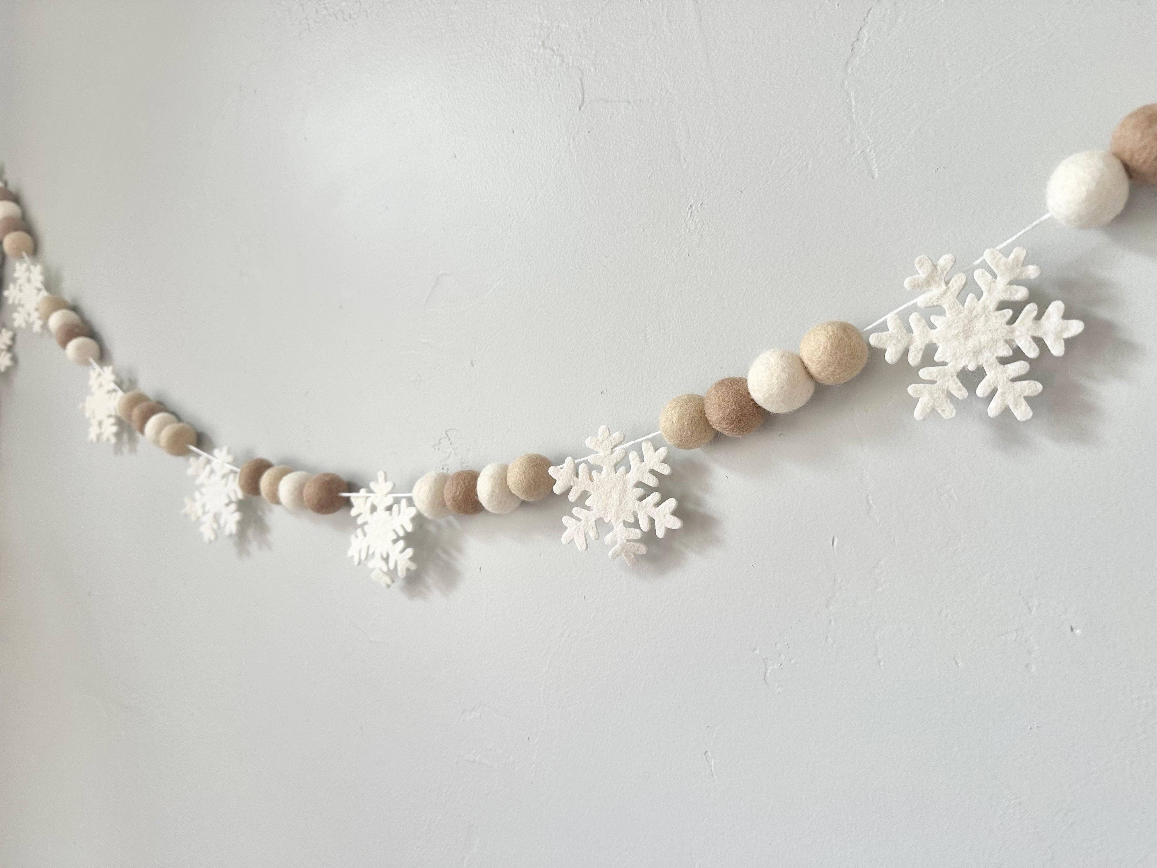 Wool Jamboree - Wholesale Bunting/Garland - Neutral Snowflake Garland - Best Seller!7