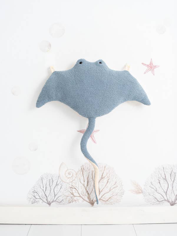 LIGHT BLUE STRIPE BLANKET for wholesale by Crochetts