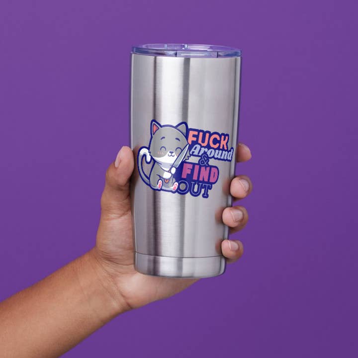 Twisted Wares - Wholesale Sticker - Cat Fuck Around Find Out Sticker1