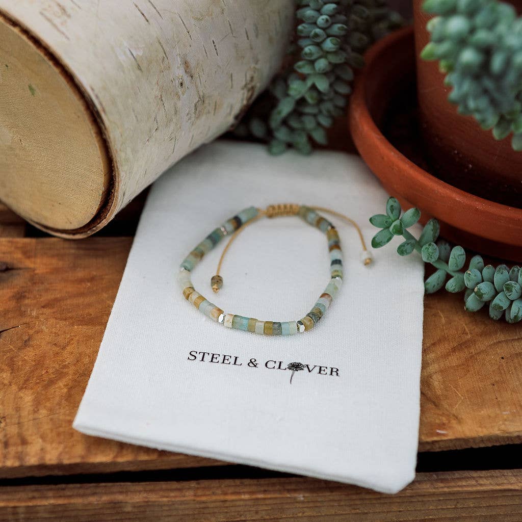 Steel & Clover - Wholesale Beaded Bracelet - Pipestone Bead & Stone Bracelet6