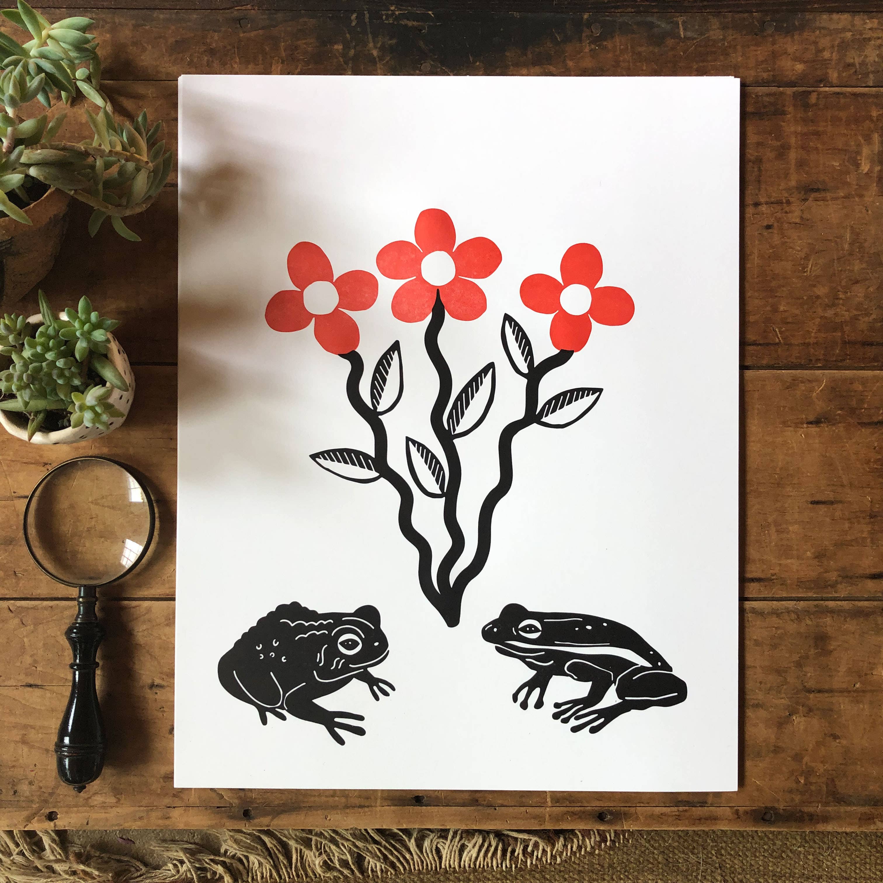 Ratbee Press - Wholesale Art Print - 11 x 14" Frog and Toad3