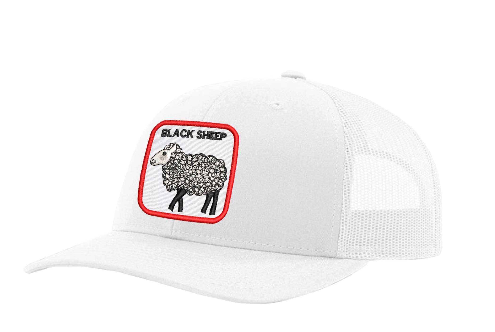 Multi-Vendor Sales - Wholesale Trucker Hat - Unisex - The Black Sheep Animal Patch Embroidered Trucker Hat1
