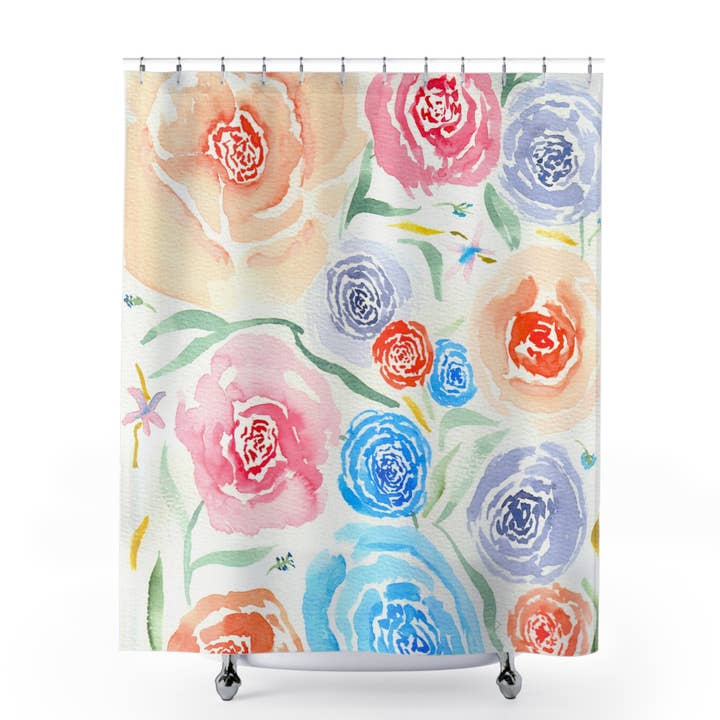 Cortinas de Chuveiro com Bouquet Floral de Aquarela Bonito para Festa por atacado de Oceane's Echo