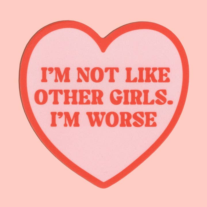 Sticker Pas comme les autres filles pour la vente par Sleepy Mountain