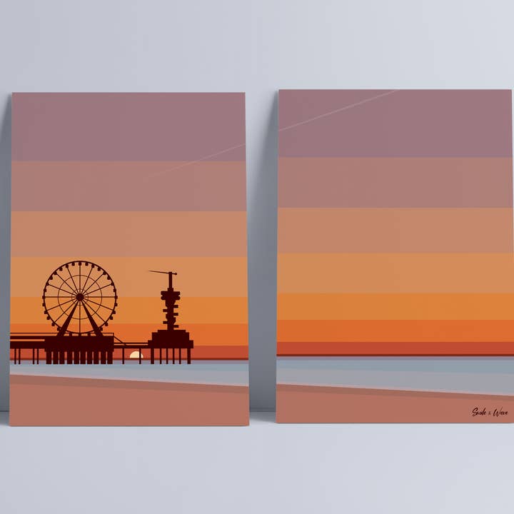 Smile & Wave - Vendita all'ingrosso Stampa artistica - Set di stampe artistiche Scheveningen A31