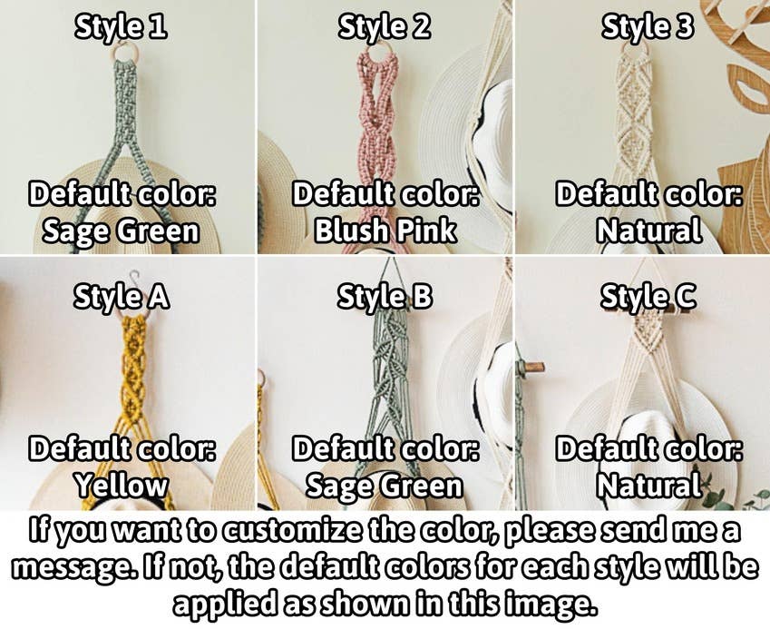 BeanDaikon - Wholesale Hat Rack - Boho Macrame Hat Hanger, Hat Organizer H011