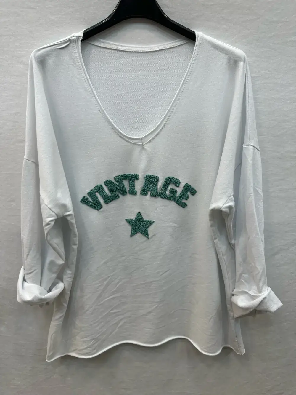 Mimi & Gogo – Großhandel Sweatshirt – Damen – Vintage Sweatshirt mit gesticktem Stern, Einheitsgröße9