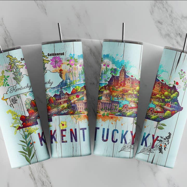 Kentucky State Tumbler, 20 Oz Stainless Steel for wholesale by So Peachy Designs