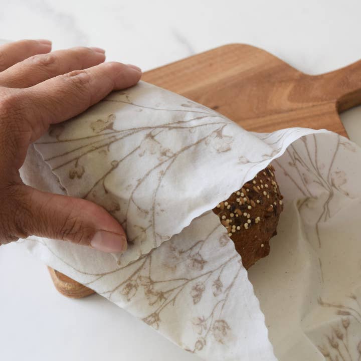 Lou Bees - Wholesale Food Storage Wrap/Bag - Edited Life Organic Beeswax Wrap – Natural Cotton Singlet 4