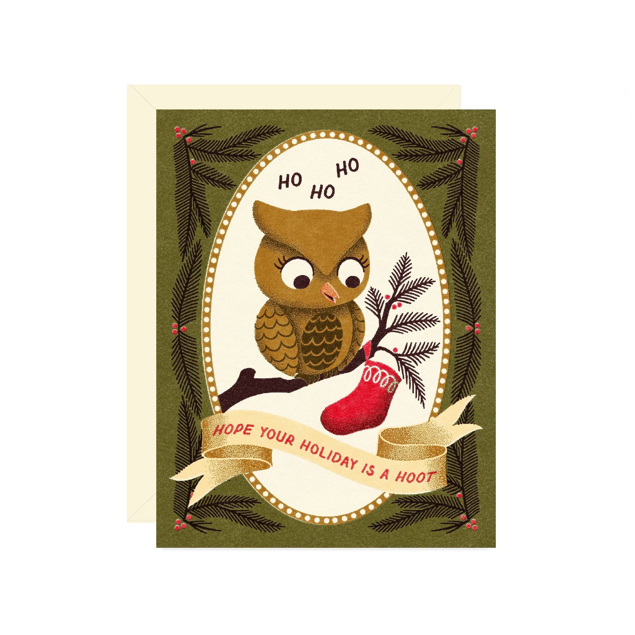Wallflower Paper & Party - Wholesale Christmas Card - Owl Holiday Card