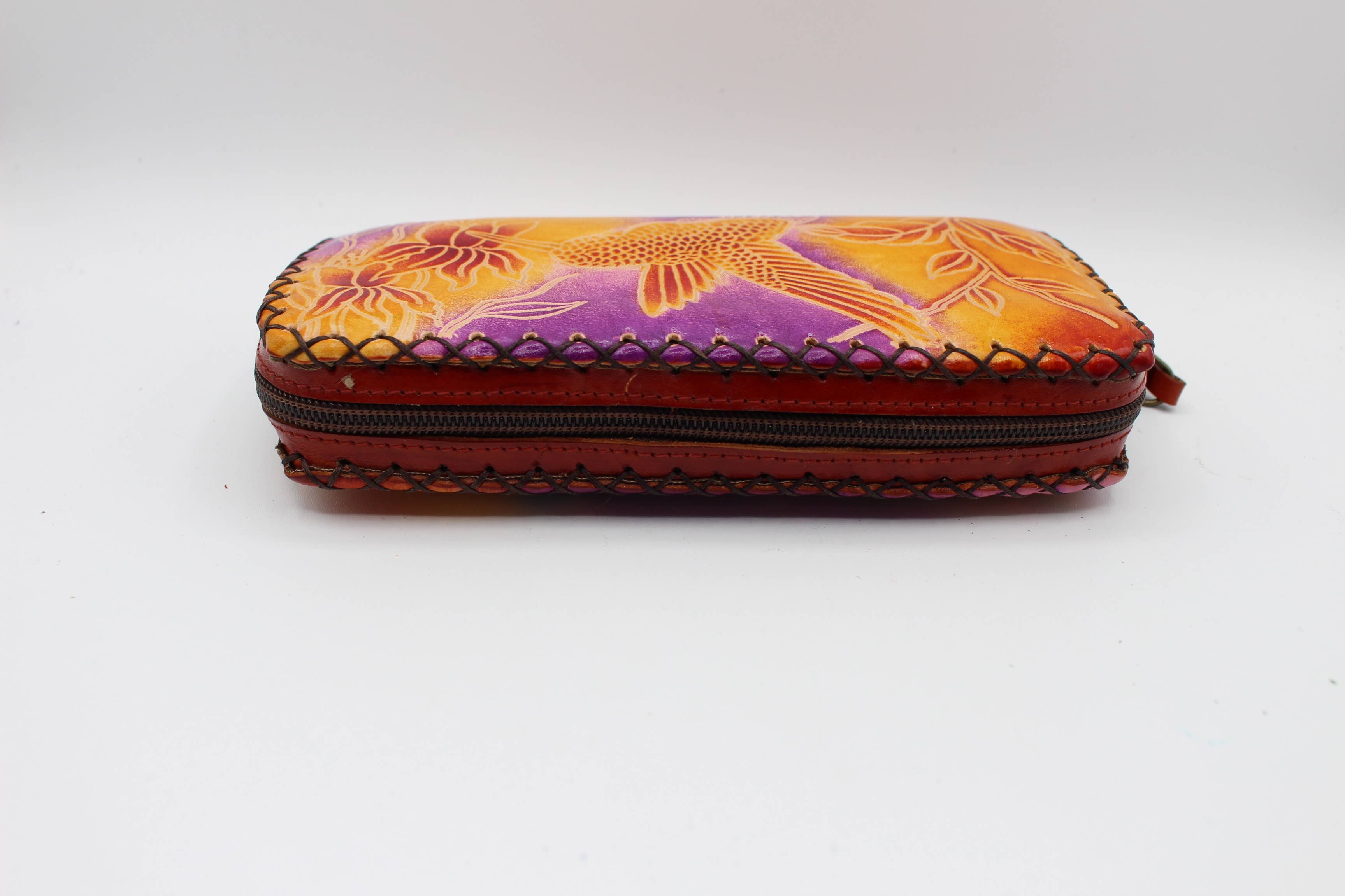 Sunflower Handmade leather inc - Wholesale Wallet - Women's - Handmade leather large wallet hummingbird2