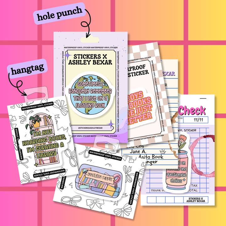 Stickers+ X Ashley Bexar - Wholesale Sticker - Book Bookish Bookstore Waterproof Vinyl Sticker8