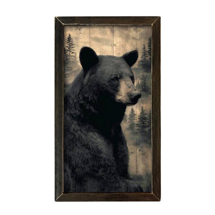 HMK1537L Black Bear Portrait for wholesale by JanMichaels Art & Home