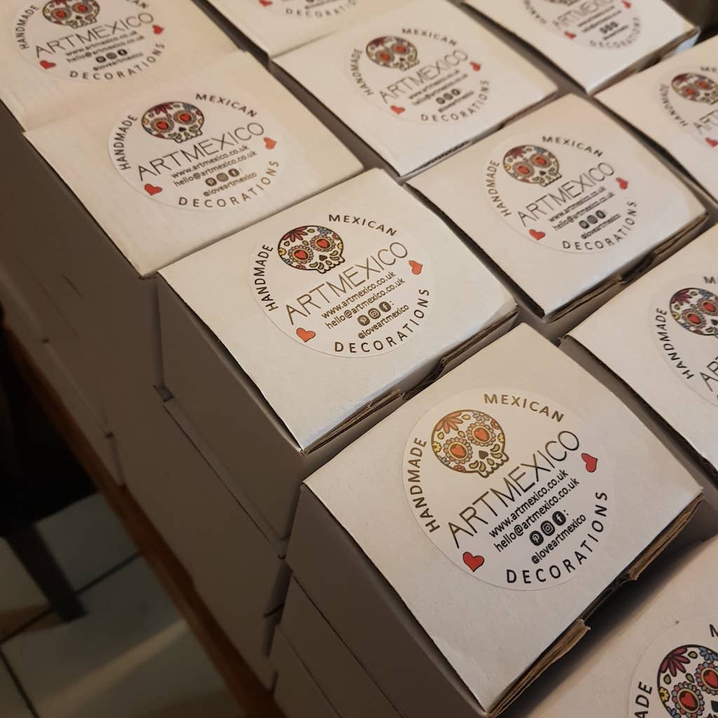 ArtMexico Ltd – wholesale Decorative figurine – Unpainted White Ceramic Sugar Skulls To Paint9