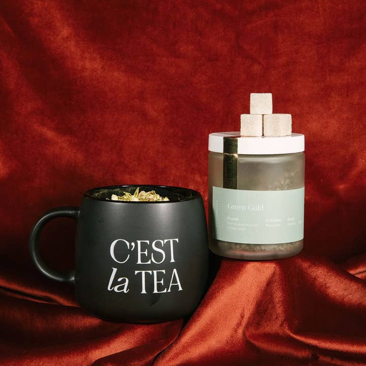 TEASPRESSA | LUXE Mixer Cube - Vente Thé en vrac - OR VERT | Pot à thé5