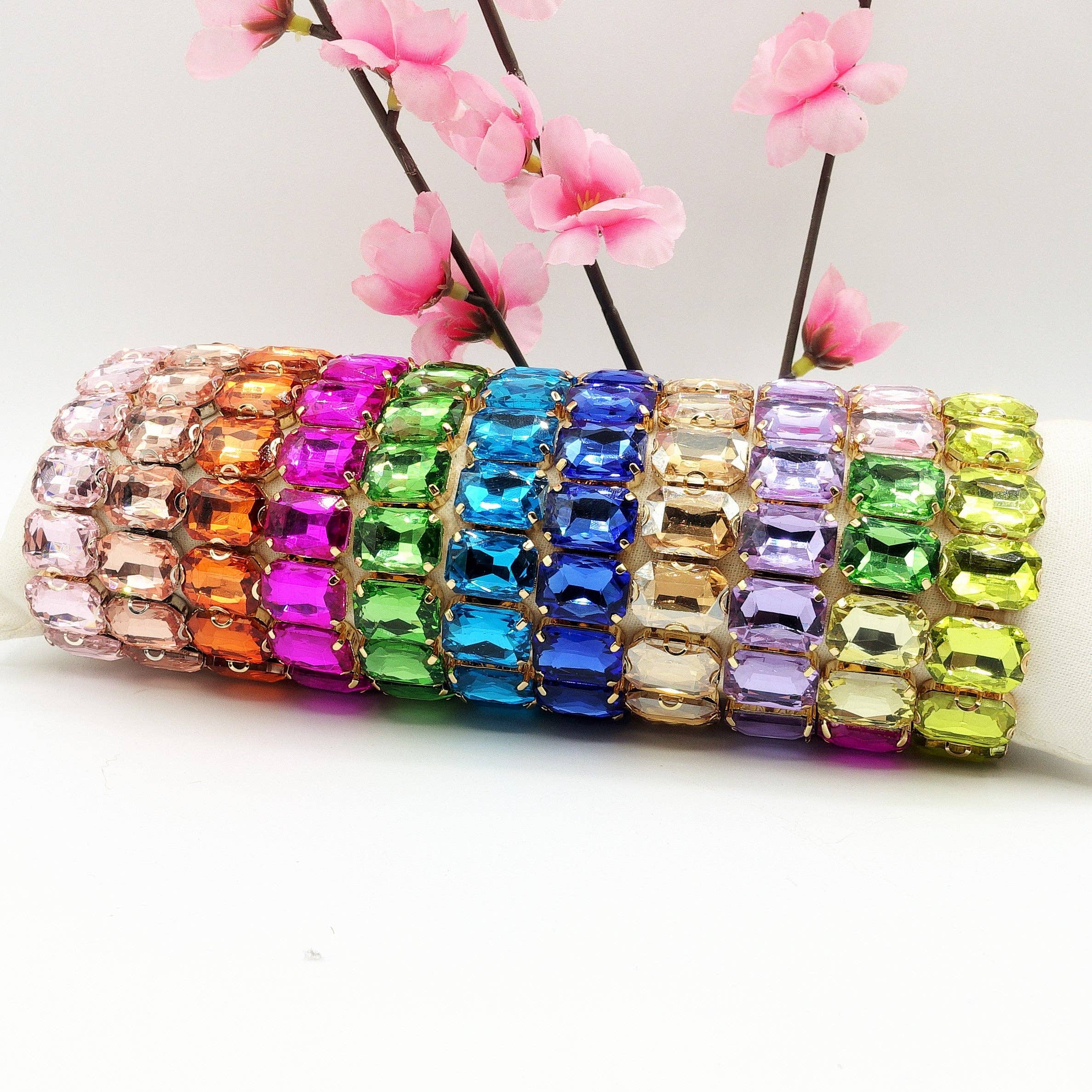 Daemon srls - Wholesale Bangle Bracelet - MARGOT - Bracciale Elasticizzato con pietre sfaccettate - LUCE COLLECTION35