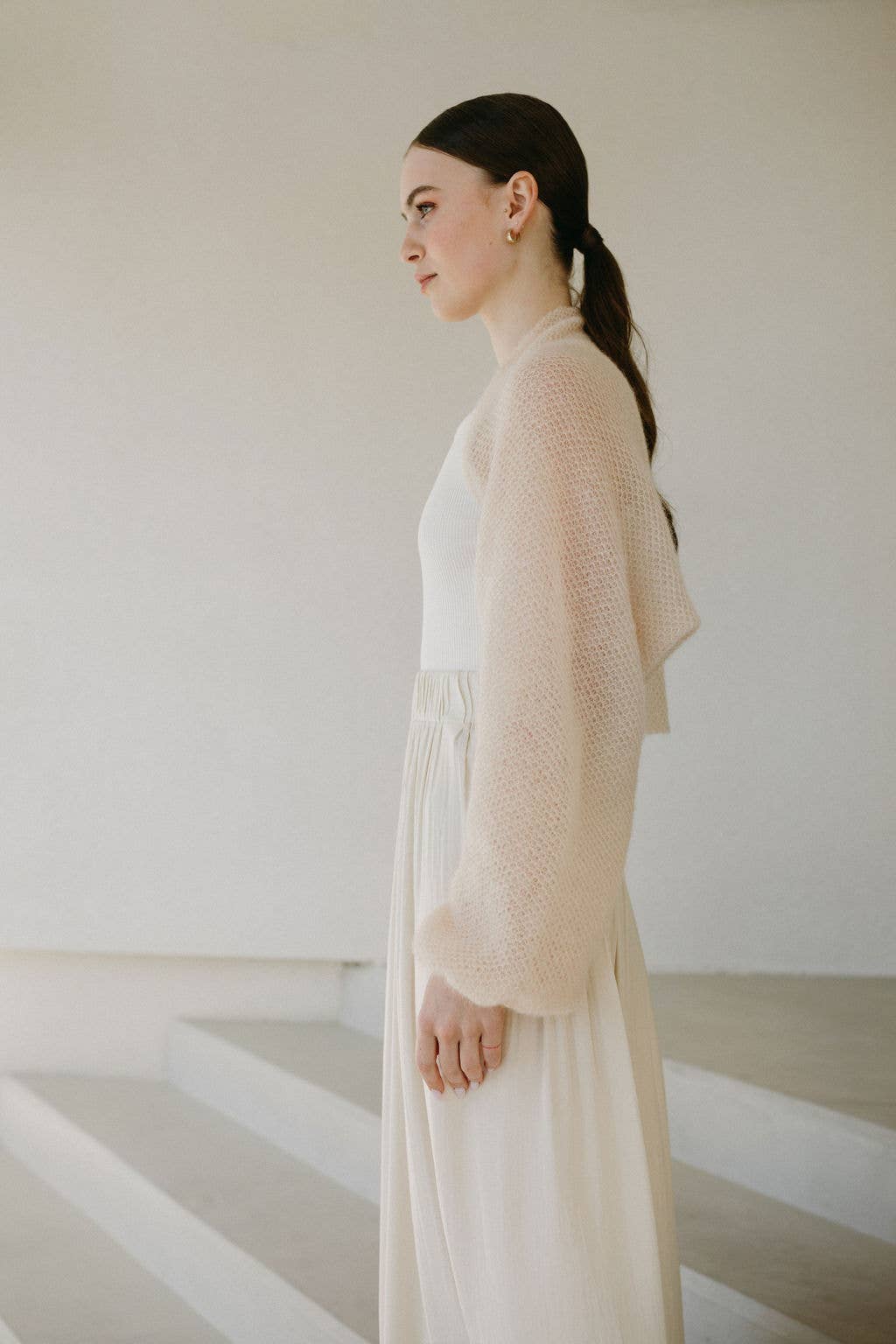 WOOL HOUSE – wholesale Wrap – Women's – Bridal Cover up Bolero Shawl / ELIZABETH1