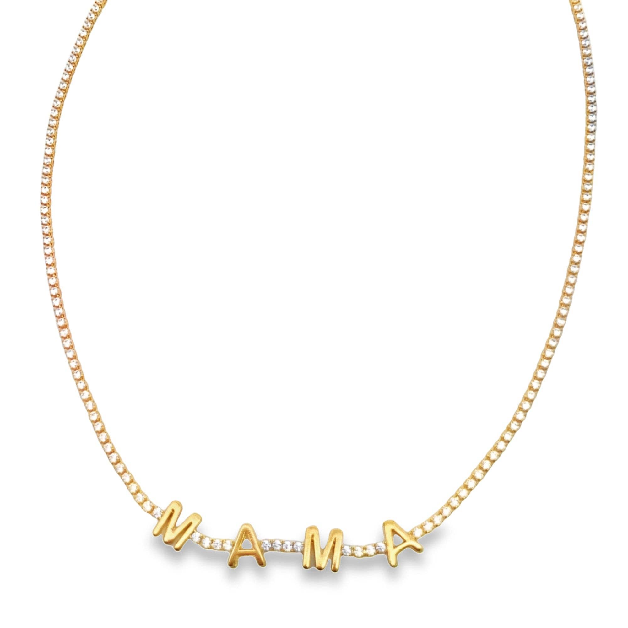 MIA Jewelry – Colar pingente/pendente por atacado – Colar de Ténis MAMA CZ1