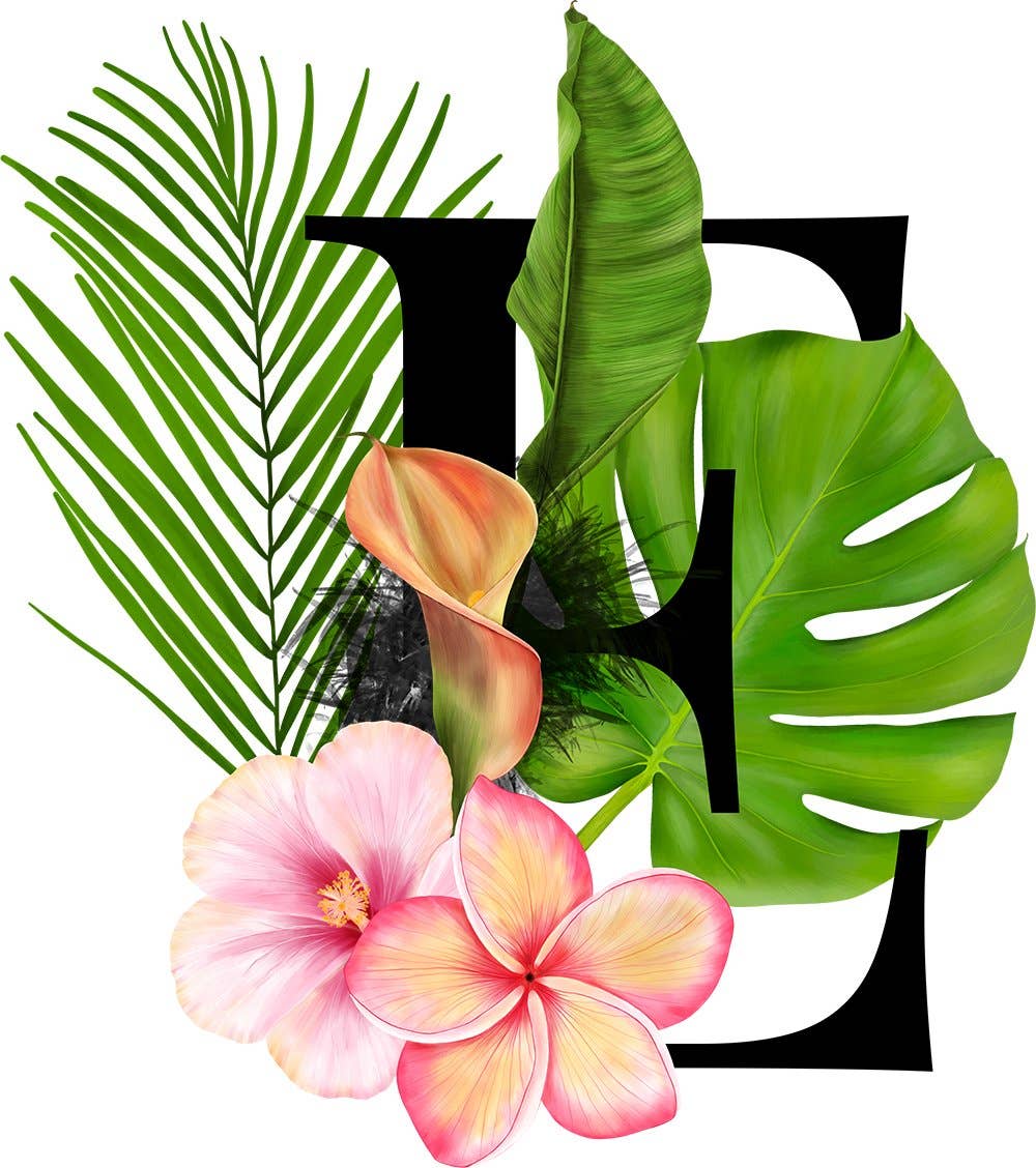 Mason Jar Merchant – Großhandel Trinkglas/Tasse – Einmachglas-Tumbler mit tropischem Monogramm5