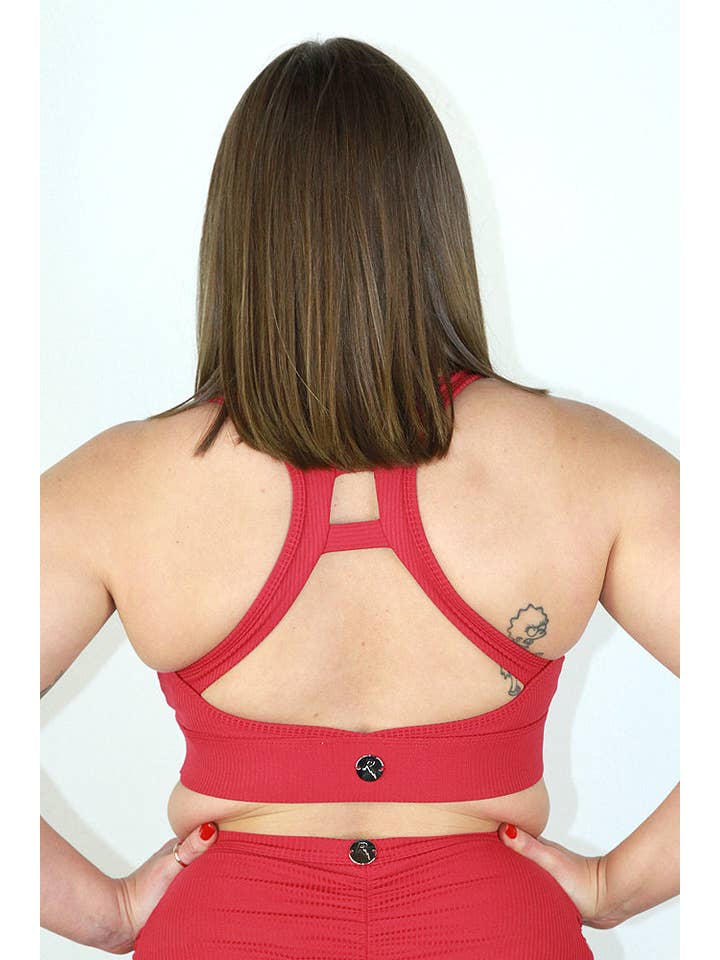 Rarr Designs - Wholesale Sports bra – Women's - Sasha Sports Bra –Sangria Red1
