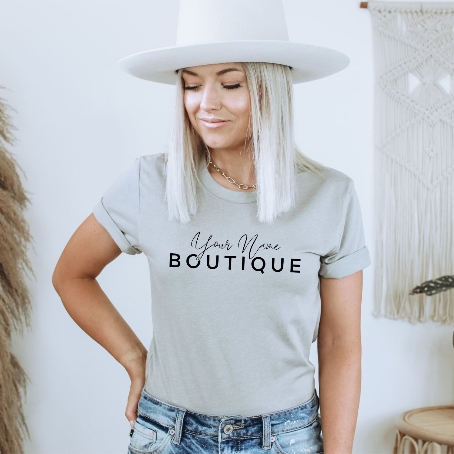 Custom Shop Name or Text Personalized Boutique Logo T-Shirt for wholesale on Faire3