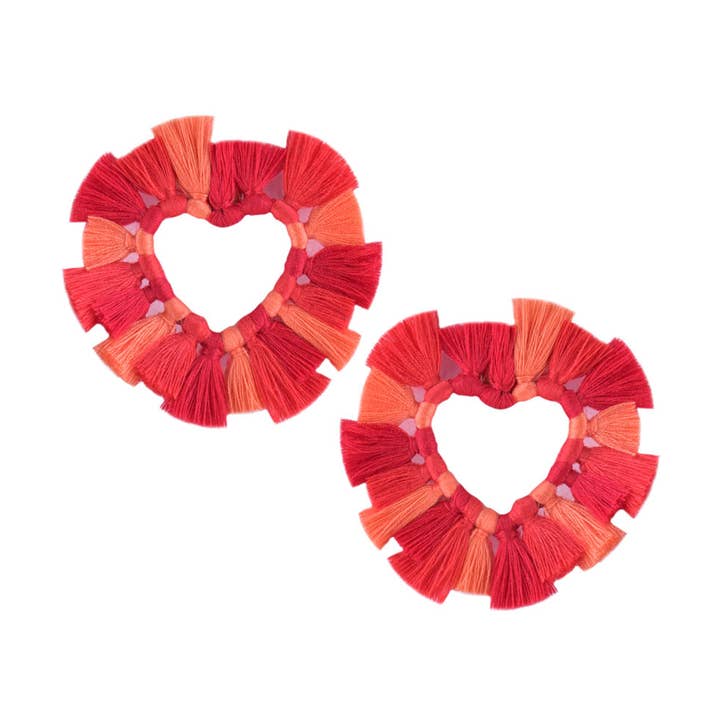 GRAND HEART RED EARRING for wholesale by Mishky