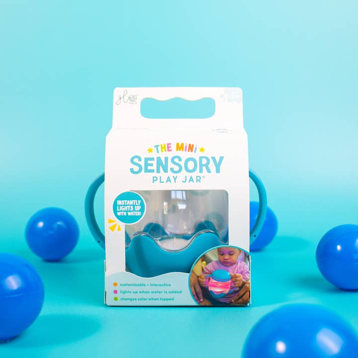 Glo Pals - Wholesale Sensory Ball - Baby - Glo Pals Mini Sensory Jar and Silicone Fun Filler Bundle - Blue2