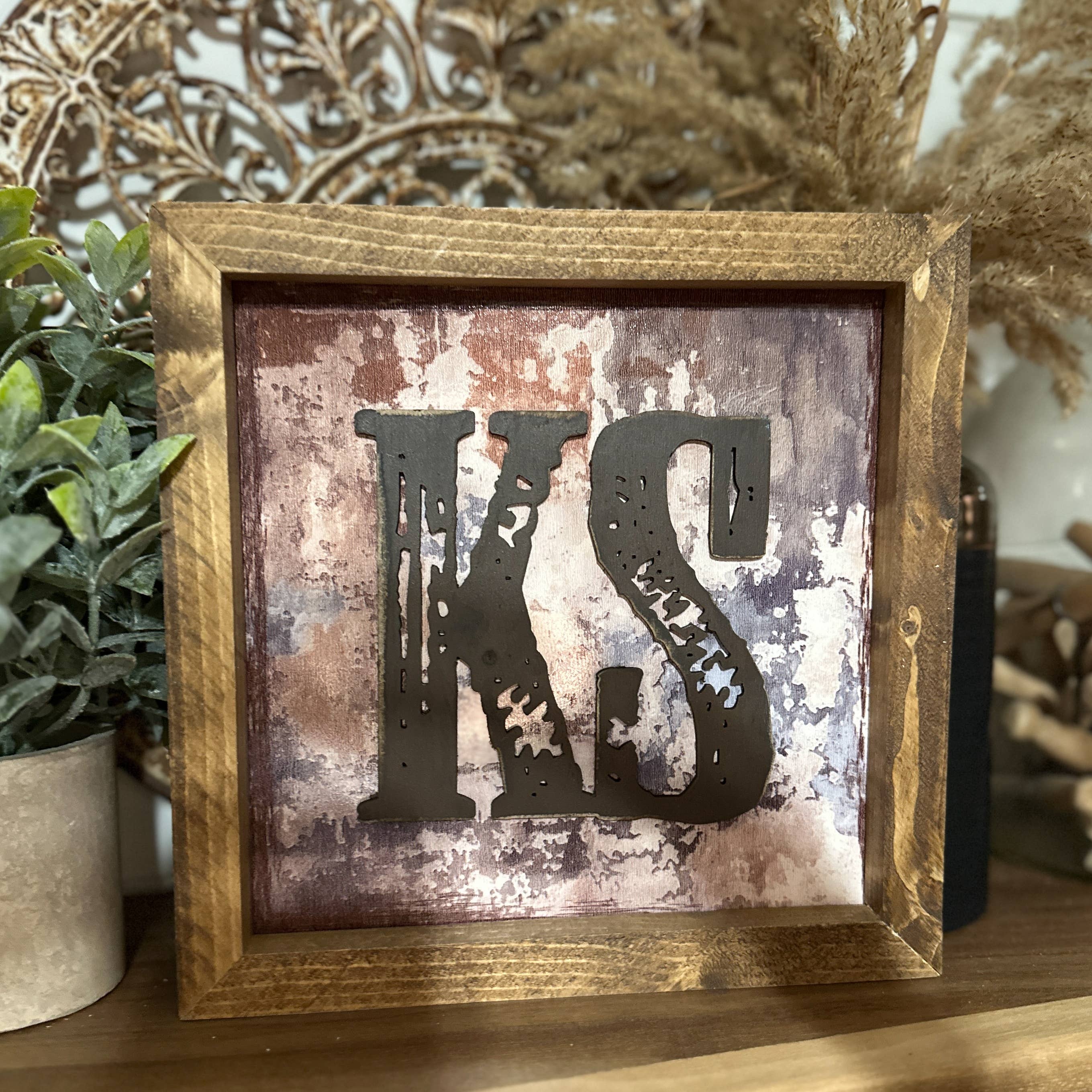 The Broken Board - Wholesale Sign - State sign with laser cut wood overlay5