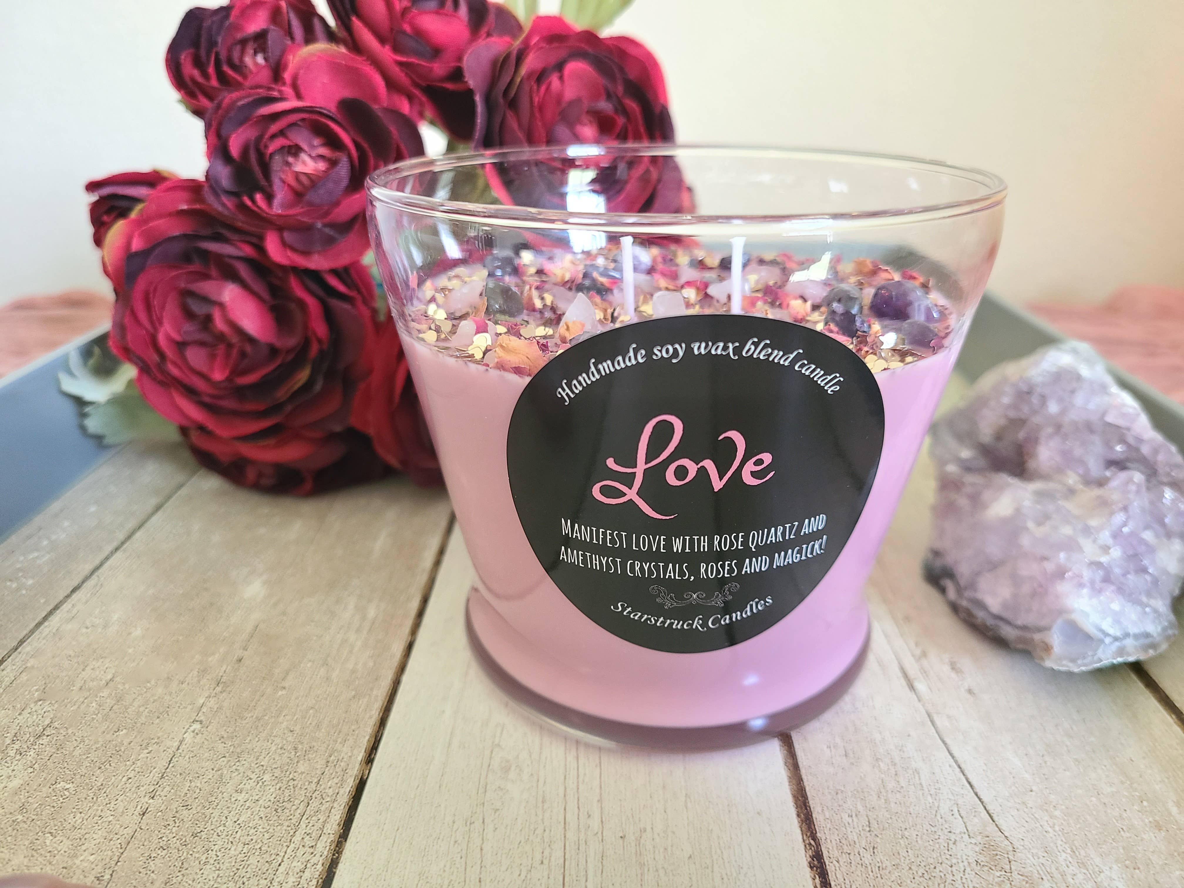 Starstruck Candles - Wholesale Jar/Filled Candle - Manifest Love Crystal Candle5