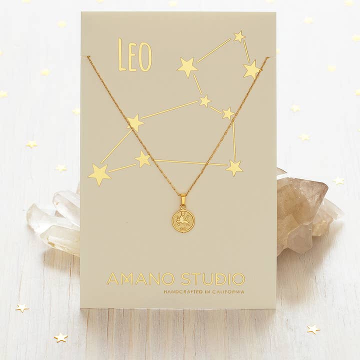 Amano Studio - Wholesale Pendant/Charm Necklace - Tiny Zodiac Medallion- Singles