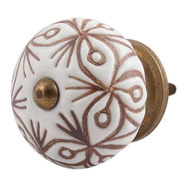 12 Piece Ceramic Vintage Knobs Door Pull for Kitchen Cabinet for wholesale by Daana Paani LLC
