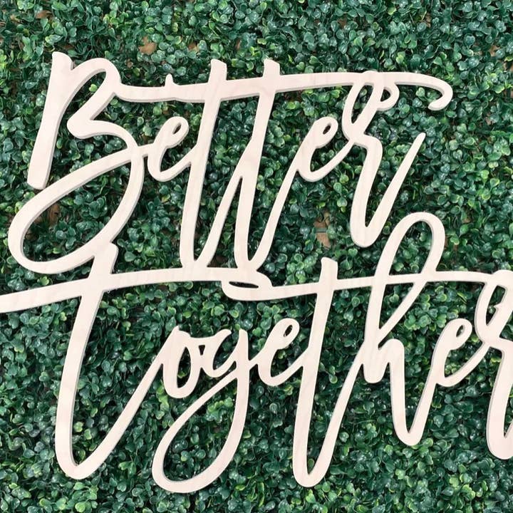 Beter Togethe houten bord, bruiloft achtergrond, bruiloft barbord voor wholesale door Wholesale Wood Cuts