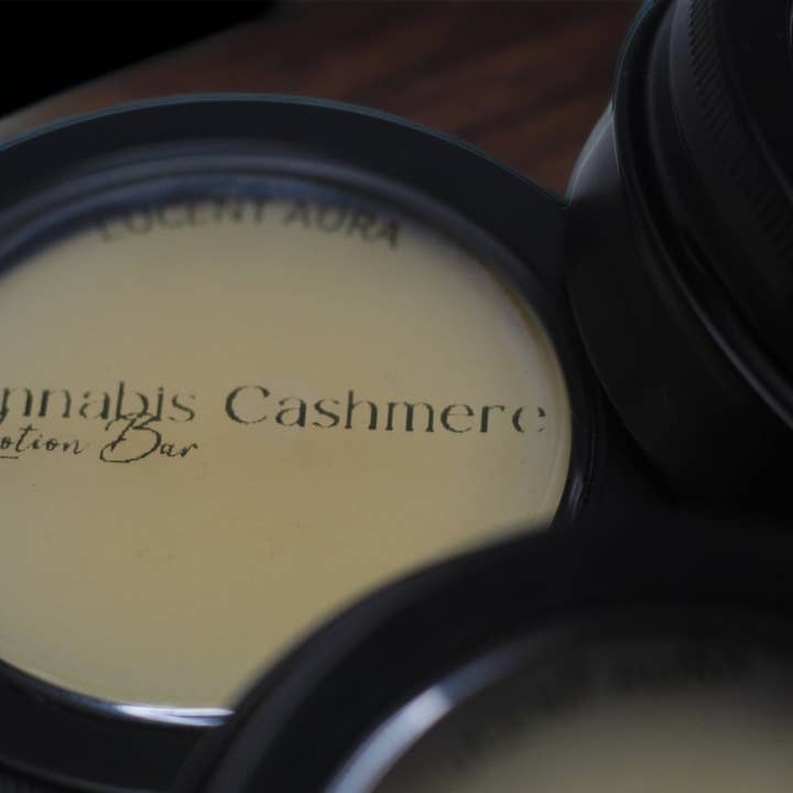 Cannabis Cashmere Lotion Bar for wholesale by Lucent Aura