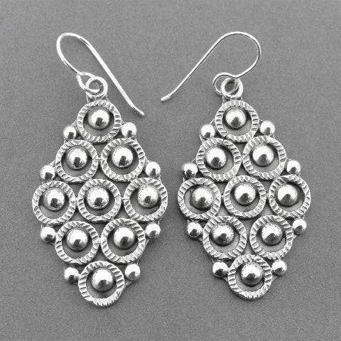 Makers & Providers - Wholesale Dangle earrings - Tribal Fabric Earring - Sterling Silver1