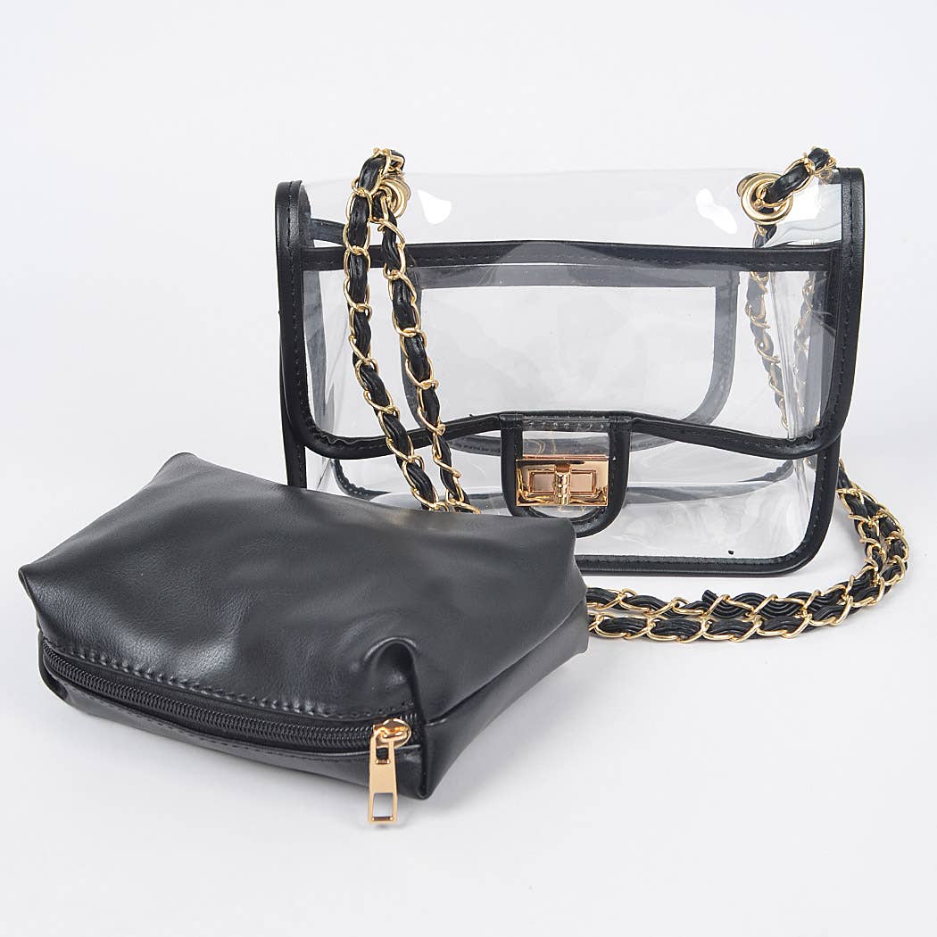 3AM BY H&D ACCESSORIES - Wholesale Crossbody Bag - Women's - Transparent Crossbody Bag W/pouch7