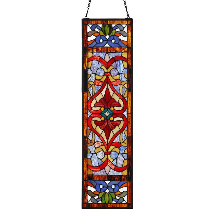 River of Goods - Wholesale Suncatcher - 36"H Lani Victorian Stained Glass Window Panel3