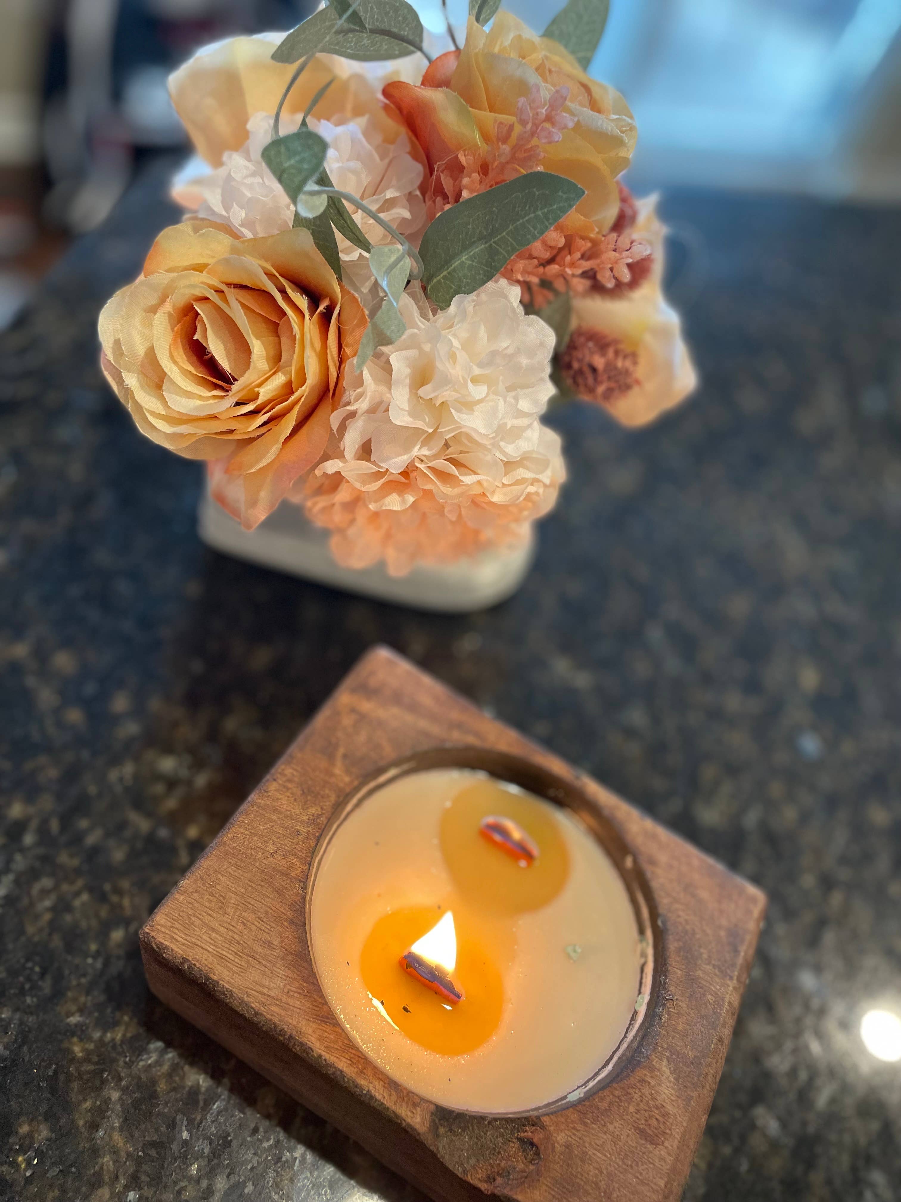 Chicwood Candle Co - Wholesale Pot/gevulde kaars - Houten Kaasvorm Houten Lont Soja Kaars2