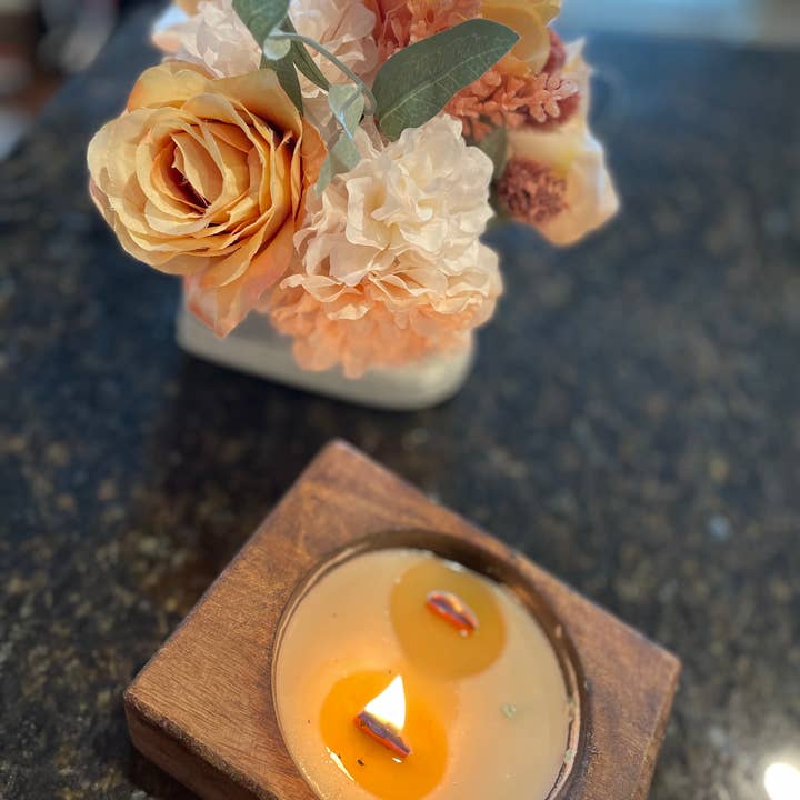 Chicwood Candle Co - Wholesale Jar/Filled Candle - Wood Cheese Mold Wooden Wick Soy Candle 2