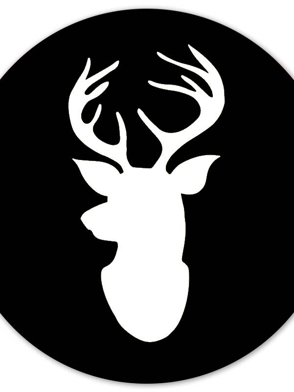 Muurcirkel kerst rendier zwart wit for wholesale by Label2X B.V.