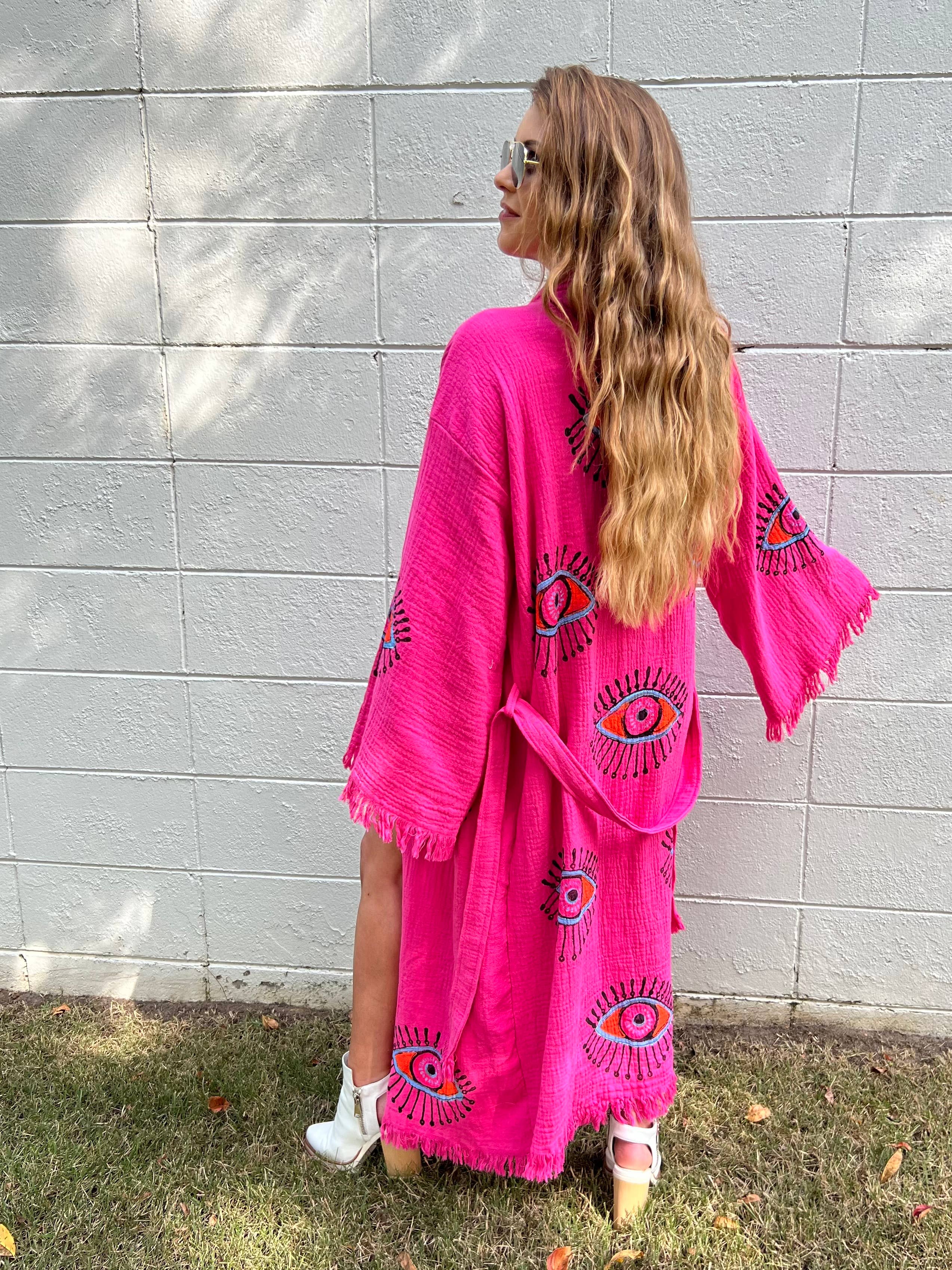 Karli Buxton - Wholesale Kaftan - Women's - Hot Pink Multi Eye Kaftan Valentine!3