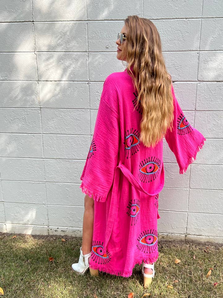 Karli Buxton - Wholesale Kaftan - Women's - Hot Pink Multi Eye Kaftan Valentine!3