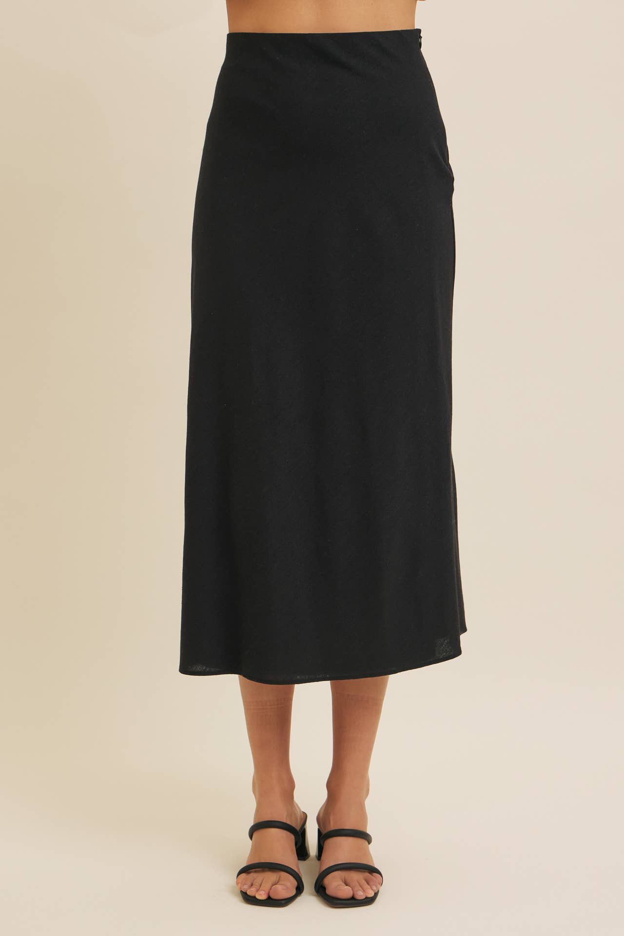 in february - Wholesale Skirt - Women's - VISCOSE LINEN BLEND BIAS CUT MAXI SKIRT WITH LINING19