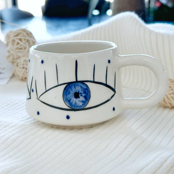 Evileyefavor - Wholesale Coffee Mug - Handmade Evil Eye Coffee Mug, Hygee Self Care Gift2