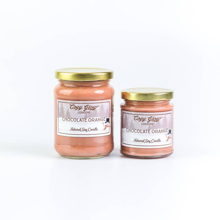 Vela de soja grande de laranja chocolate por atacado de Cozy Glow Candles & Home