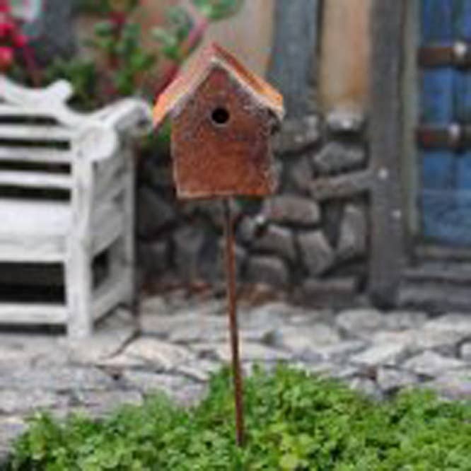 G & F Products - Vente Nichoir - MiniGardenn 10020 Fairy Garden Pick Oiseau2