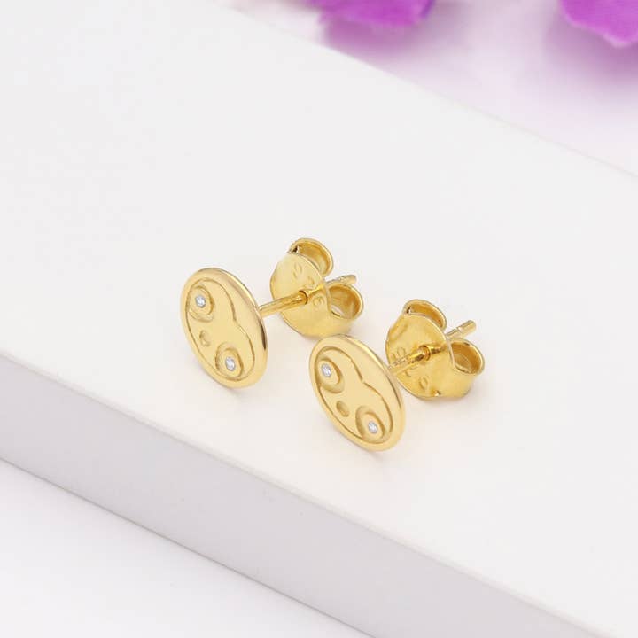 Jay Jools - Wholesale Stud/Post Earrings - Sloth Stud Earrings Swarovski Crystal 925 Silver Gold Plated3
