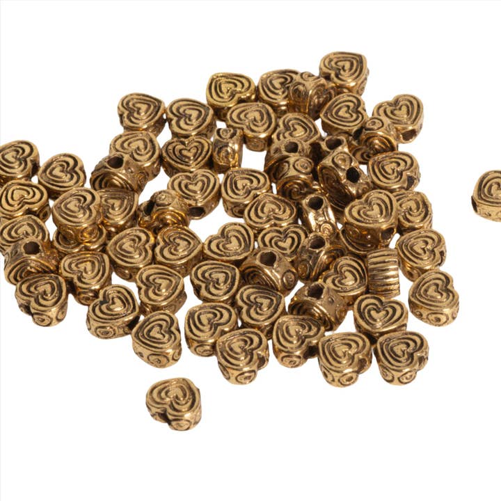 4mm Small Nested Heart Bead - Made of plated pewter - Sold individually - CBS2009 and other Purchase Wholesale pewter beads. Free Returns & Net 60 Terms on Faire trending on Faire.