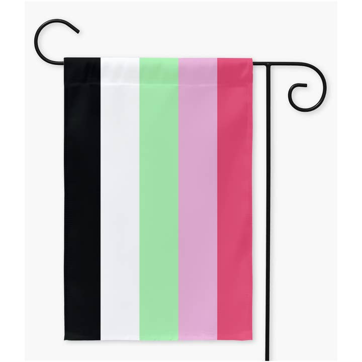 Ninja Ferret Art – Bandeira por atacado – Bandeiras Recipromantic Pride Pard e Jardim | Face simples ou dupla face | 2 tamanhos | Espectro Aromântico e Assexuado